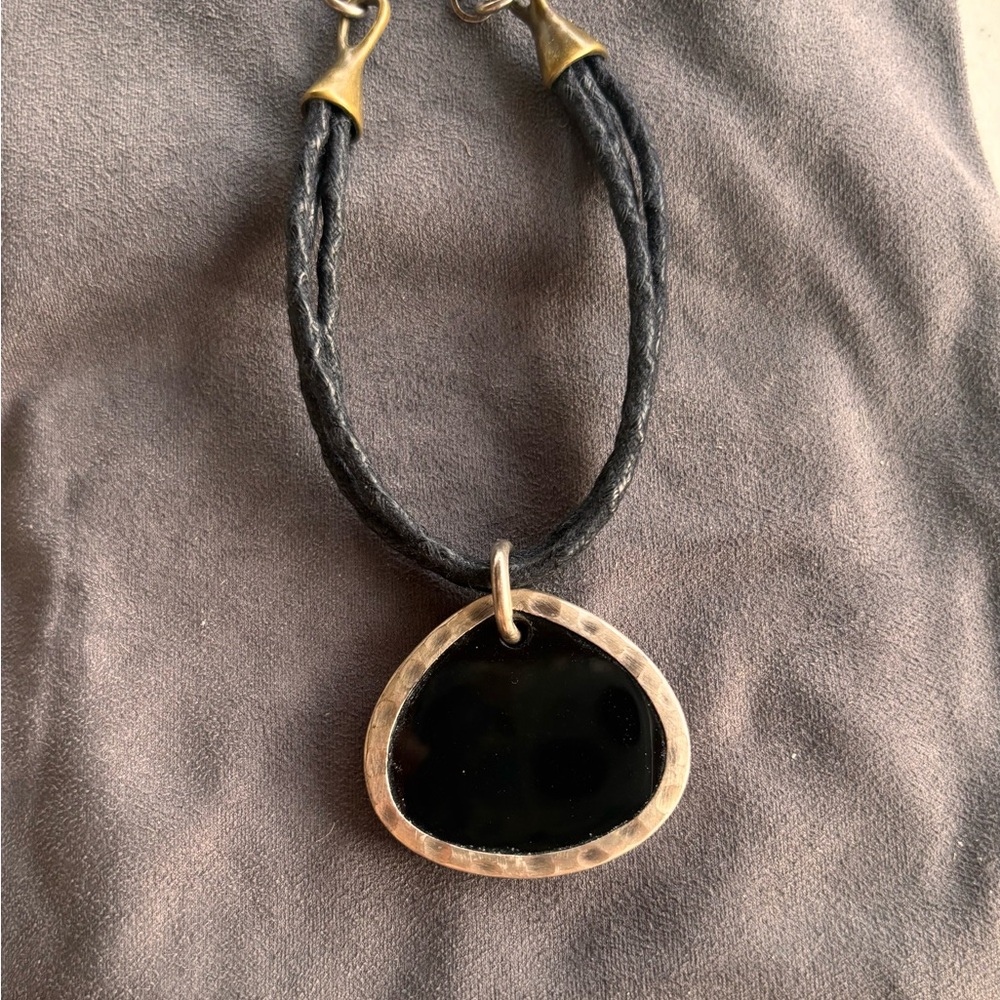 N1893 Retired Silpada Bamboo, Brass & Silver Necklace - Picture 5 of 8